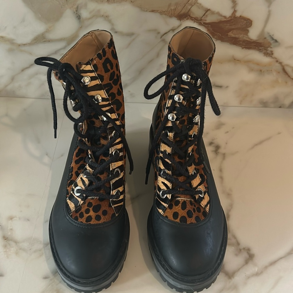 Schutz “Mafalda”Best Winter Boots Ever!! Cheetah and Leopard print! Size 8!